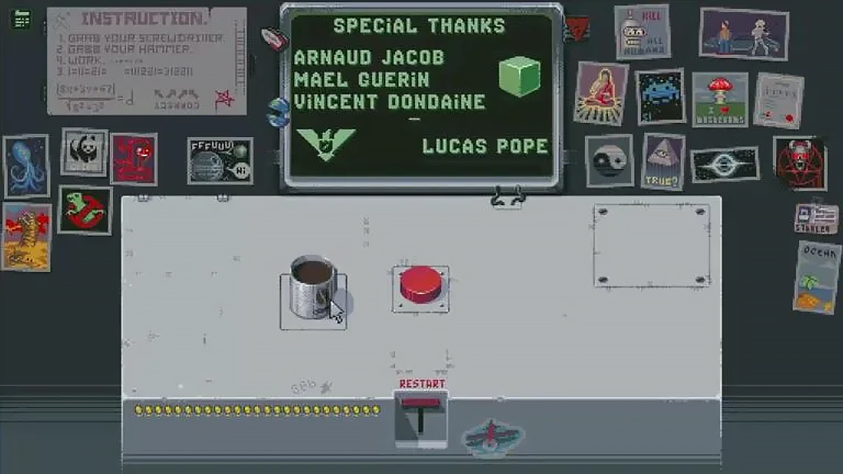 Please, Don't Touch Anything&amp;nbsp;от четырех российских парней на самом деле не paperslike, но отдает дань уважения Лукасу Поупу и его игре. Общая механика лишь одна: в начале перед вами только красная кнопка посередине, но по мере решения головоломок открывается всё больше и больше кнопок и переключателей.