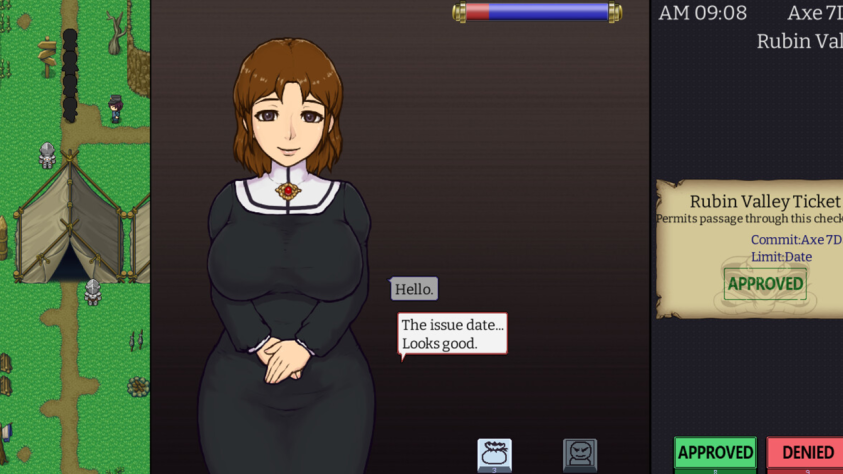 The Imperial Gatekeeper - версия lite Papers, Please. Скатиться в очередной мастурб-сим игре не удалось - взрослый контент отсутствует, хотя некоторая часть игроков уверена, что он изначально был, но оказался вырезан. Проверка усложняется, не правда ли? - сможете ли вы отказать этой дамочке?