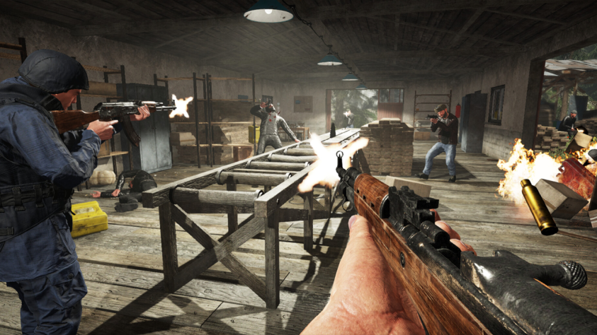 Польские разработчики от себя дополнили механики Papers, Please экшеном: тут и перестрелки с контрабандистами, и погони за нарушителями на "буханке", и даже печальная развязка в духе фильмов про мафию.