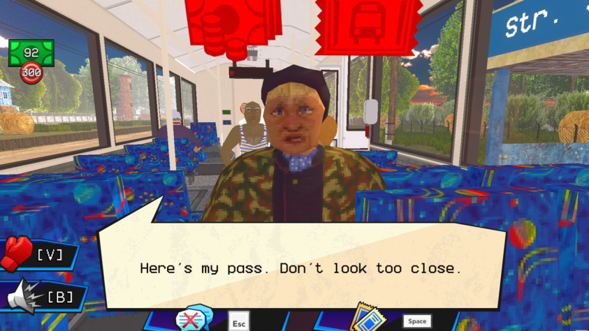 Работа кондуктором в Troleu только кажется скучной и рутинной. Тут надо не только проверять проездные и брать деньги за проезд, но и ругаться с Натальей Морской Пехотой (если вы еще помните кто это), беречь деньги от кражи в ночную смену и драться с агрессивной пенсионеркой по фамилии Ротару (если вы еще помните кто это). "Стартуем!"