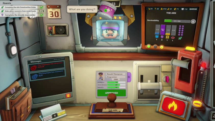 Organs Please дает вам всего 30 дней на постройку ковчега и спасение человечества. Всех полезных людей предстоит пропустить внутрь, всех бесполезных отправить... мммм... на переработку, скажем так. А в остальном веселый и жизнерадостный paperslike.