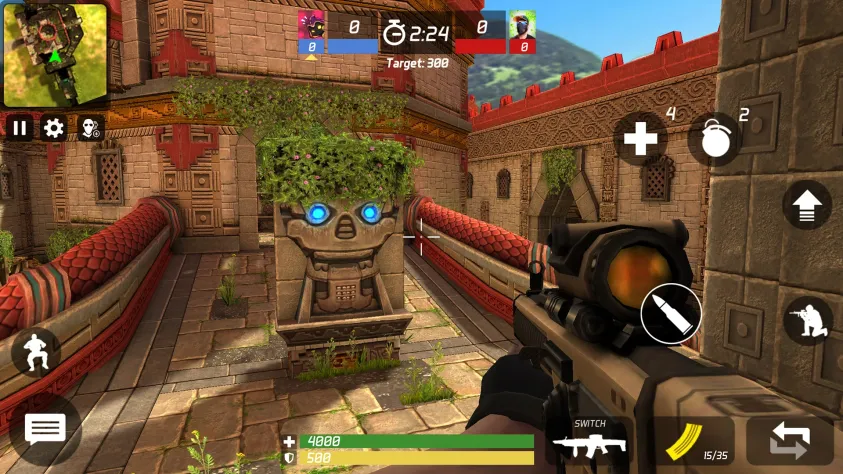 MaskGun весит рекордно мало для 3D-шутеров: базовый
APK-файл занимает всего около 150–200 МБ.