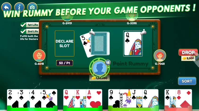 Indian
Rummy — это цифровая
версия традиционной карточной игры рамми на сбор комбинаций.
