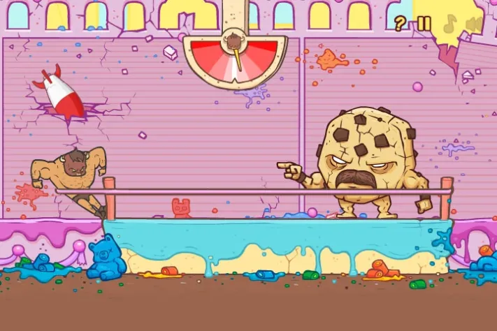 Любая подобная игра начиналась с запуска, конкретно в этой нужно было хорошенько вмазать сахарному чудовишу.&amp;nbsp;