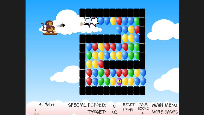 Изначально серия этих игр называлась просто Bloons и помимо очевидного сходства в виде обезьяны которая кидает дротики в воздушные шары, у них мало чего общего.