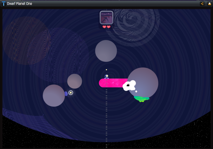 Dwarf Planet One. Победитель флеш гейм джема 2024 года, действительно неплохая игр головоломка с очень необычной механикой гравитации, может быть в один момент её идейное продолжение появится в стиме.