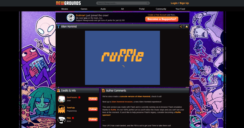 С такой загрузки сейчас начинается запуск любой флеш игры.