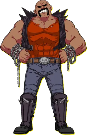 Образ Абобо во второй части River City Girls. На мой взгляд выглядит гораздо лучше чем редизайн из Double Dragon.