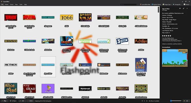 Идея у этого архива очень простая, очень много флеш контента, который по клику запускается и работает. Ничего лишнего.