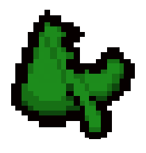 Обглоданный листочек делает вашего персонажа полностью неуязвимым пока вы не двигаетесь. Учитывая что в игре огромное количество бессмертных помощников, очень легко собрать комбинацию которая позволит без проблем побеждать любого босса. В других рогаликов подобную вещь очень трудно представить, однако тут это обычный предмет, который даже не считается очень сильным.