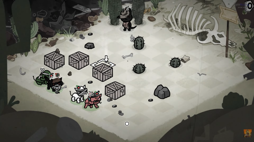 Бой начинается с того, что ваши коты появляются за баррикадами, нужно будет аккуратно перемещаться между ними, если вы не хотите поймать пулю, ибо Зодиак никогда не промахивается.