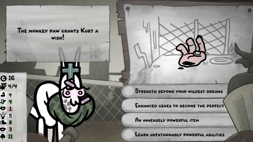 Обезьянья лапка из одноимённого рассказа способна исполнять желания. Желания эти исполняются всегда со 100% точностью, однако её владельцы жалеют об этом. Сейчас Kurt узнает почему...