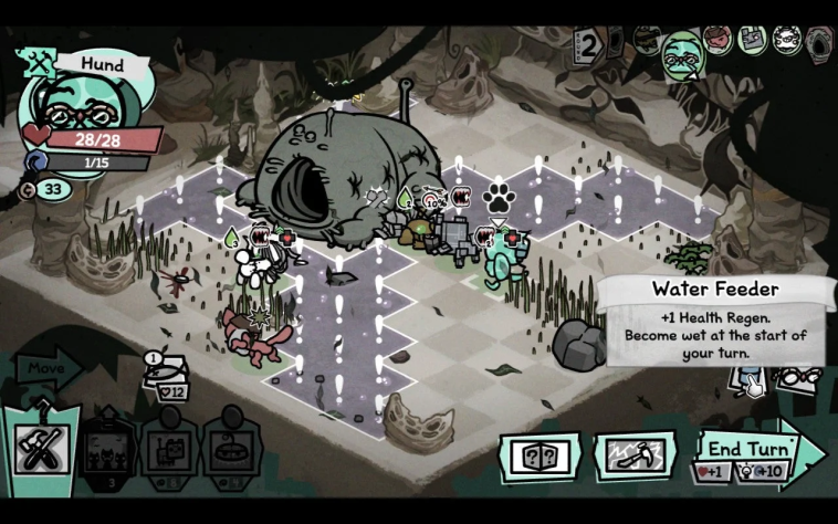 Есть в игре некоторые боссы, которые могут очень сильно с этого дебафа могут нажиться. Идея конкретно этого босса заключается в том, что в начале раунда он начинает заряжать сильную атаку по площади, и когда вы будете его бить эта атака будет меняться, как и площадь на которую она будет направлена. Вы не хотите попасть под неё, но и урон вам наносить нужно, и для того чтобы всё сработало хорошо, вам нужна хорошая слаженность между всеми участниками отряда, но с этим дебаффом кто-то из них наверняка не сможет отойти, кто-то не сможет ударить, и всё в итоге может обернуться для вас очень грустно.