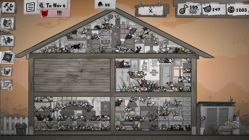 Фактически у вас может быть сколь угодно много котов, кроме еды (правый верхний угол), ничего вас не ограничивает.