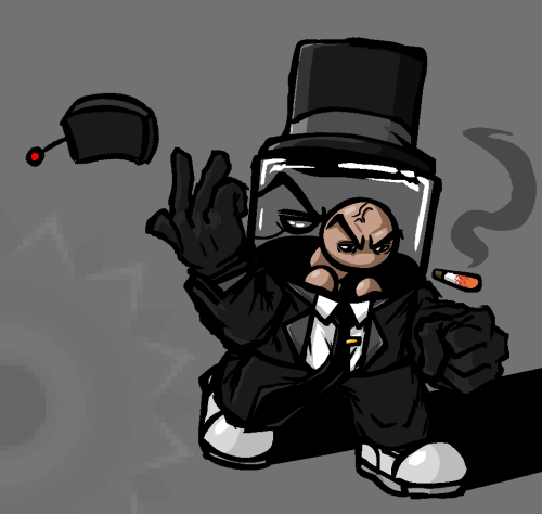 Дизайн Гитлера, точнее то что он представлен как голова в банке которая управляет роботом. Очень похоже на другого его персонажа.