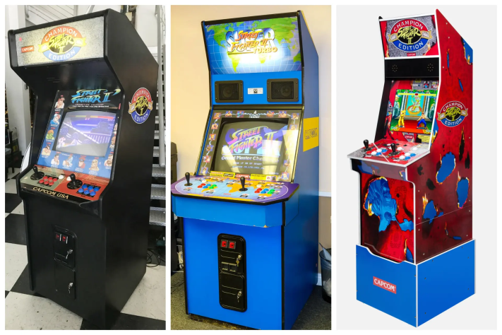 Различных итераций Street Fighter 2 было огромное количество. Capcom понимали, что у них в руках курица с золотыми яйцами, поэтому они выпускали различные обновлённые версии этой игры чуть ли не каждый полгода. В них добавлялись новые персонажи и менялся баланс, по сути просто патчи, но каждый патч стоил как новый аркадный автомат.