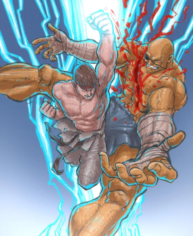 В первом Street fighter, по сюжету, Рю побеждает добив Сагата (последней босс первого SF) именно что с помощью Шоурюкена (Shoryuken).