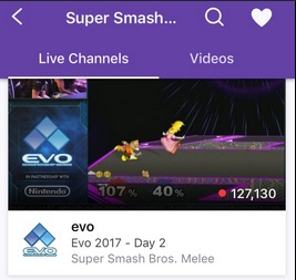 Многие могут не знать, но технически Super Smash Bros - самый популярный файтинг в мире, он редко появлялся на турнирах рядом с классическими файтингами. Однако когда он всё-таки появляется, людей его смотрит очень много. 127 тысяч человек, и это даже не гранд финал.