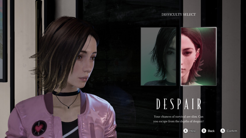 Волосы лесенкой даже в главном меню... Но сам выбор сложности оформлен симпатично.