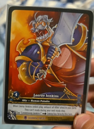 Оригинальная версия карты Лирой Дженкинс из&amp;nbsp;World of&amp;nbsp;Warcraft Trading Card Game