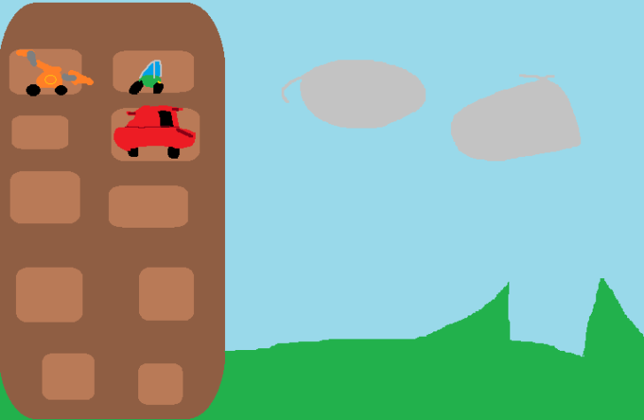 что-то вроде такого было (пустые ячейки я&amp;nbsp;забыл, машин было больше, и&amp;nbsp;панель больше)