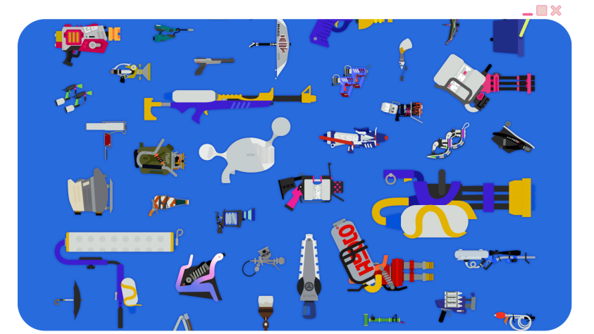 Официальный арт с почти всеми видами оружия.