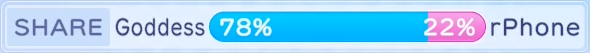 Goddess - наша часть полоски, rPhone - врага. Хотите знать, что делает полоска? Например во второй части share влиял на концовку, а тут судя по вики аналогично. В любом случае, манипулировать ею в обе стороны очень легко.