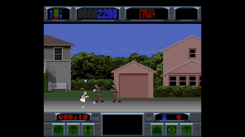 Есть конечно враги, которые целятся по ногам, от их выстрелов надо прыгать, но они стреляют так быстро (как и многие враги в этой игре), что как минимум раз умрёшь от них.