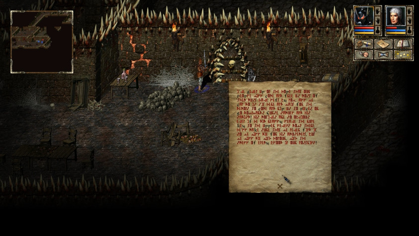 А вот так&amp;nbsp;— после первой книжки. Хм, оглядываясь назад, этот текст как будто можно разобрать, как и ту сюжетную книгу из первого примера… Но в процессе прохождения было не до расшифровок, а игра и не ждёт от игрока, чтобы тот упражнялся в лингвистике или дешифровке.