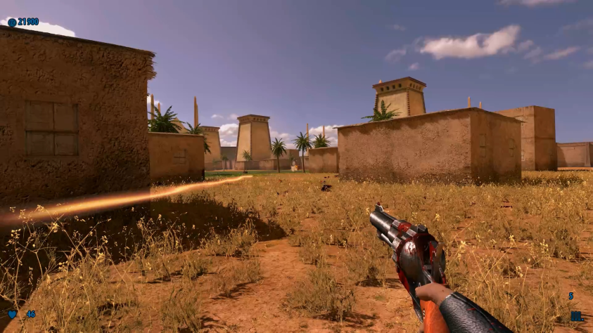 Перестрелка на первом уровне с одним пистолетом.