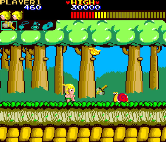 Wonder BOY вслед за&amp;nbsp;Donkey Kong JUNIOR все еще вынуждена использовать «кричащие» названия для идентификации главного героя. Но, в&amp;nbsp;сущности, можно сказать, что в&amp;nbsp;80-е годы начинает складываться важная для всей индустрии парадигма: игрок управляет не&amp;nbsp;просто объектом на&amp;nbsp;экране, а&amp;nbsp;именно хорошо визуально различимым персонажем, отчего определять его возраст становится все легче и&amp;nbsp;легче.
