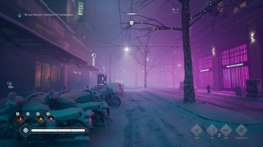 В&amp;nbsp;игре используется движок UE&amp;nbsp;5, и&amp;nbsp;это… не&amp;nbsp;ощущается. Текстуры до&amp;nbsp;ужаса мыльные. Освещение в&amp;nbsp;ночное снежное время даёт приятный графодрочерский эффект, но&amp;nbsp;он&amp;nbsp;достаточно быстро пропадает. По&amp;nbsp;итогу приходит понимание, что игра не&amp;nbsp;выделяется каким-либо визуальный стилем, графон просто есть и&amp;nbsp;он&amp;nbsp;такой себе (особенно в&amp;nbsp;помещениях).