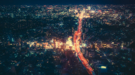 Манящий ночной Токио