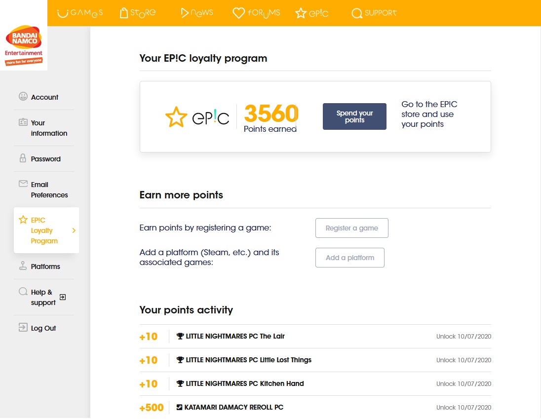 Мой опыт участия в программе лояльности «EP!C» от BANDAI NAMCO. | StopGame