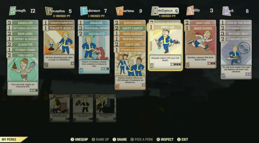
Пример билда с упором на ближний бой. Фанаты даже создали сайт, на котором делятся билдами для Fallout 76.