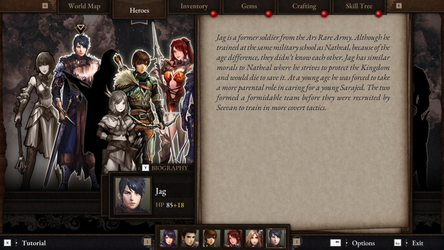 По каждому есть биографическая справка, и каждый то и дело участвует в кат-сценах и диалогах.