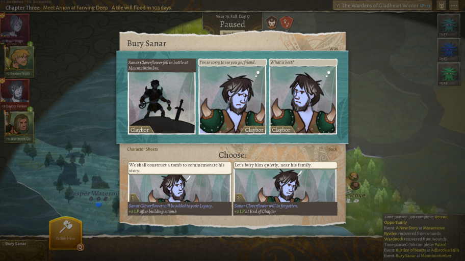 Если персонажей в «Наследии» слишком много, то кого-то можно «забыть» и не строить гробницу.