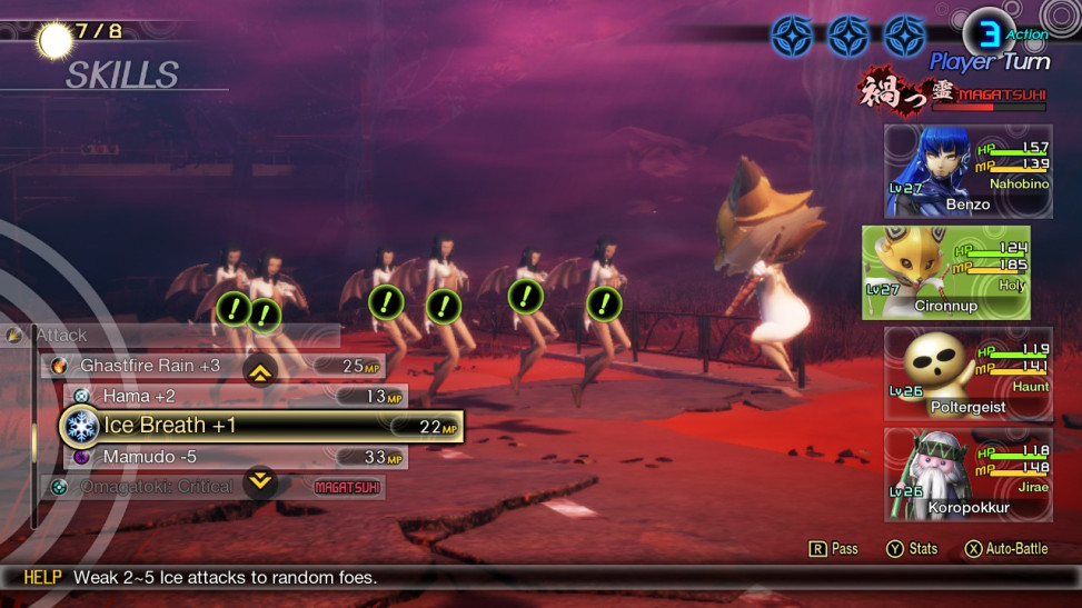 Игра подсказывает, когда враги получат от атаки повышенный урон, а когда защитятся от неё.