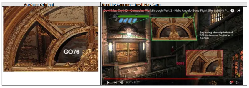 Ещё несколько примеров от Юрасек. На первой картинке — та самая текстура металла, которая называется одинаково и в Surfaces, и в файлах Capcom.