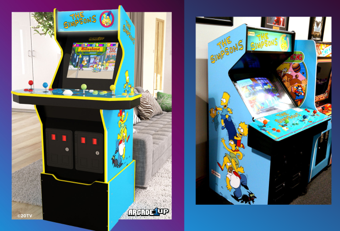 Слева — новинка от Arcade1Up, справа — оригинальный аркадный автомат.