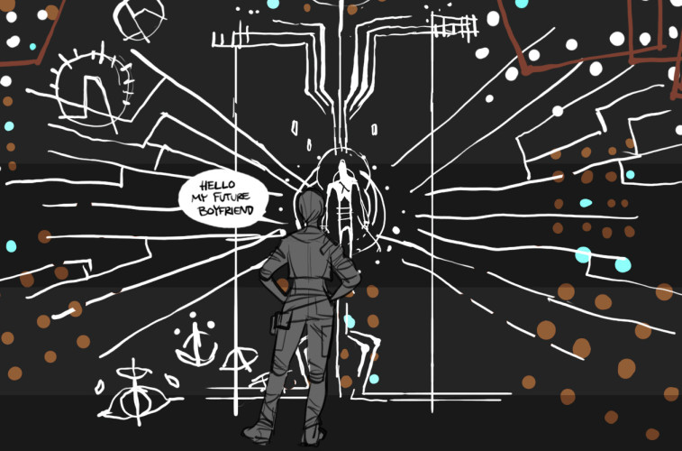 Юная Аликс и настенный magnum opus — несколько ранних иллюстраций к Half-Life: Alyx с комментариями художницы
