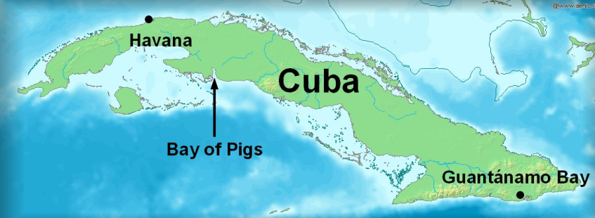Расположение Залива Свиней на&amp;nbsp;карте Кубы