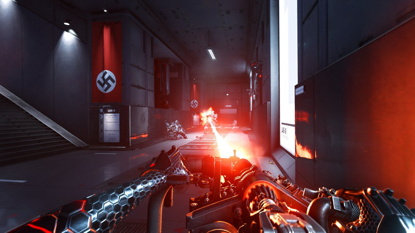 В Youngblood игрок противостоит фашистам, а потому визуальный ряд содержит соответствующую символику. Отмечу, что фашизм упоминается в игре исключительно в негативном ключе и осуждается авторами как самой игры, так и автором статьи.