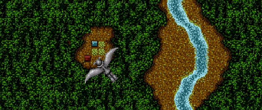 Финальный экран игры. Трайкар, после победы над драконом, забирает его крылья и&amp;nbsp;планирует с&amp;nbsp;крыши замка в&amp;nbsp;сторону родной деревни.