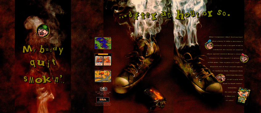 Рекламный разворот игры в&amp;nbsp;журнале Electronic Gaming, на&amp;nbsp;котором в&amp;nbsp;нижнем углу можно разглядеть первоначальный неиспользованный вариант обложки.