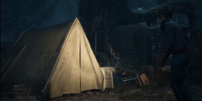 Палатка, в которой жил Френсис