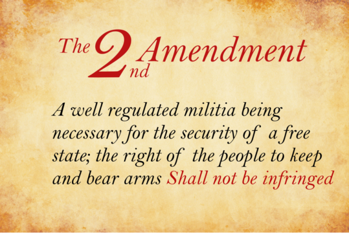 Перевод 2й поправки&amp;nbsp;— право на&amp;nbsp;содержание хорошо организованного ополчения для защиты свободы штата, а&amp;nbsp;также право граждан хранить и&amp;nbsp;носить оружие, не&amp;nbsp;должно нарушаться