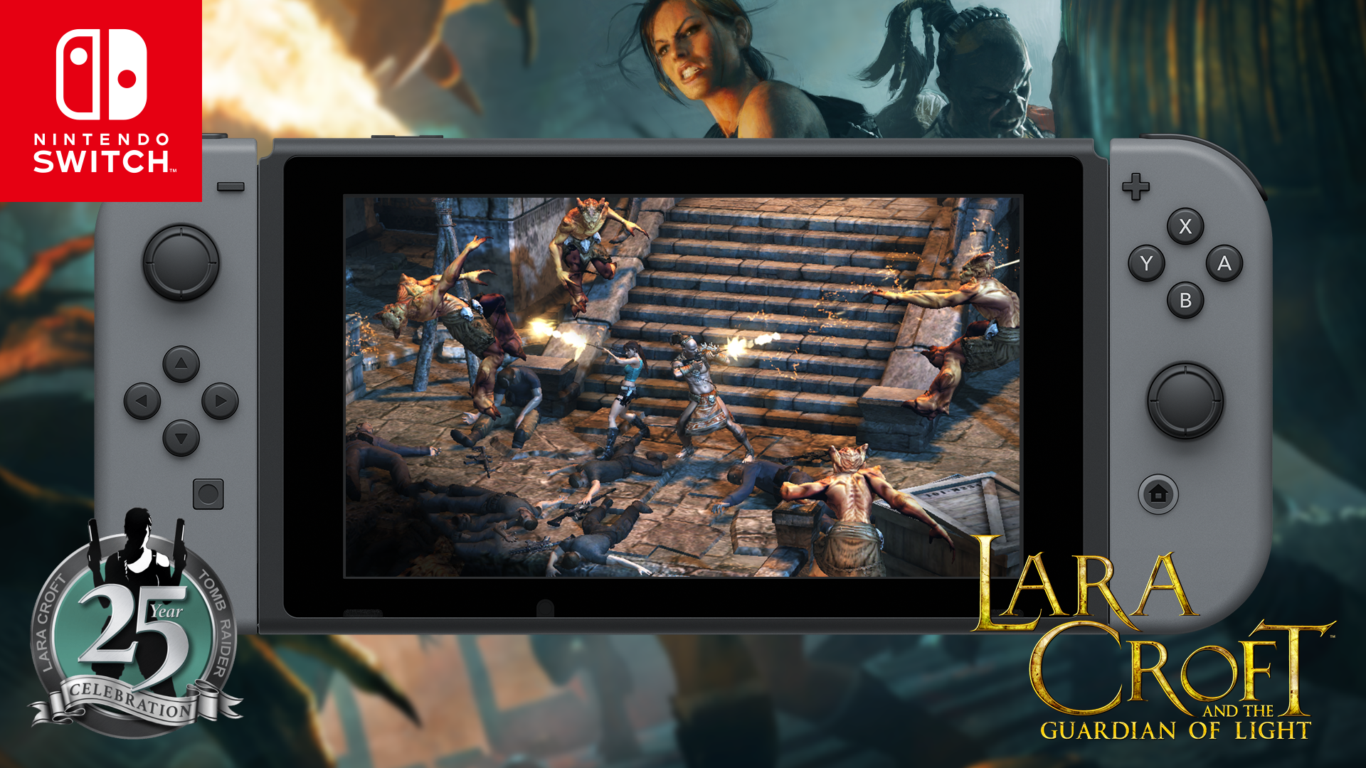 Игра Lara Croft and the Temple of Osiris. Nintendo Switch 2022.