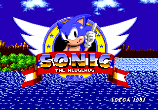 Титульный экран sonic the hedgehog
