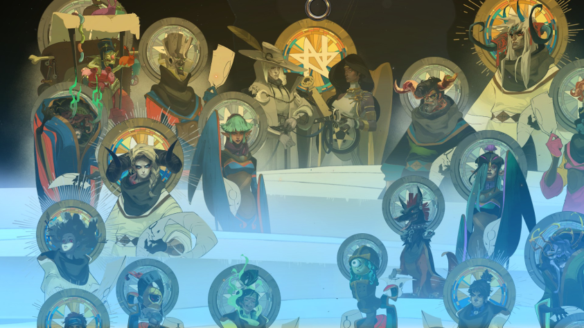 Экран с историей всех персонажей из конца игры